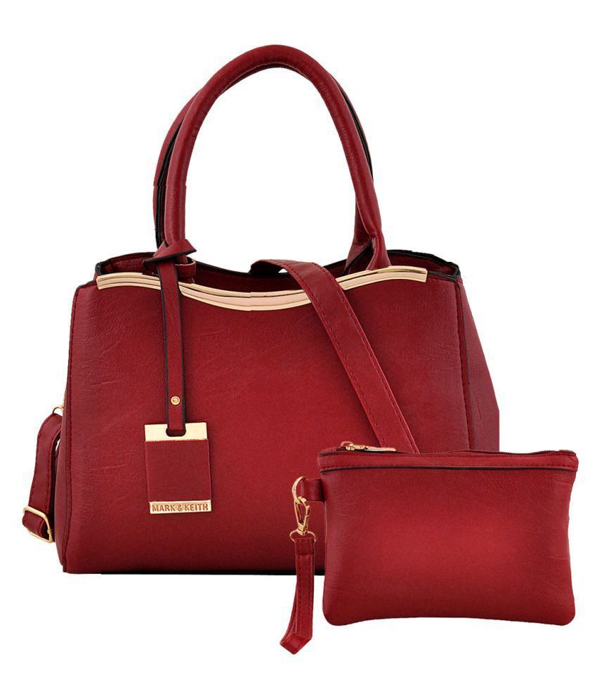 charles and keith maroon bag