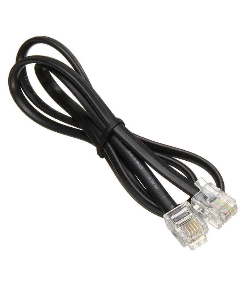 HkeCart Pure Copper 7M Telephone Line Cord Cable Wire Connection 6P4C