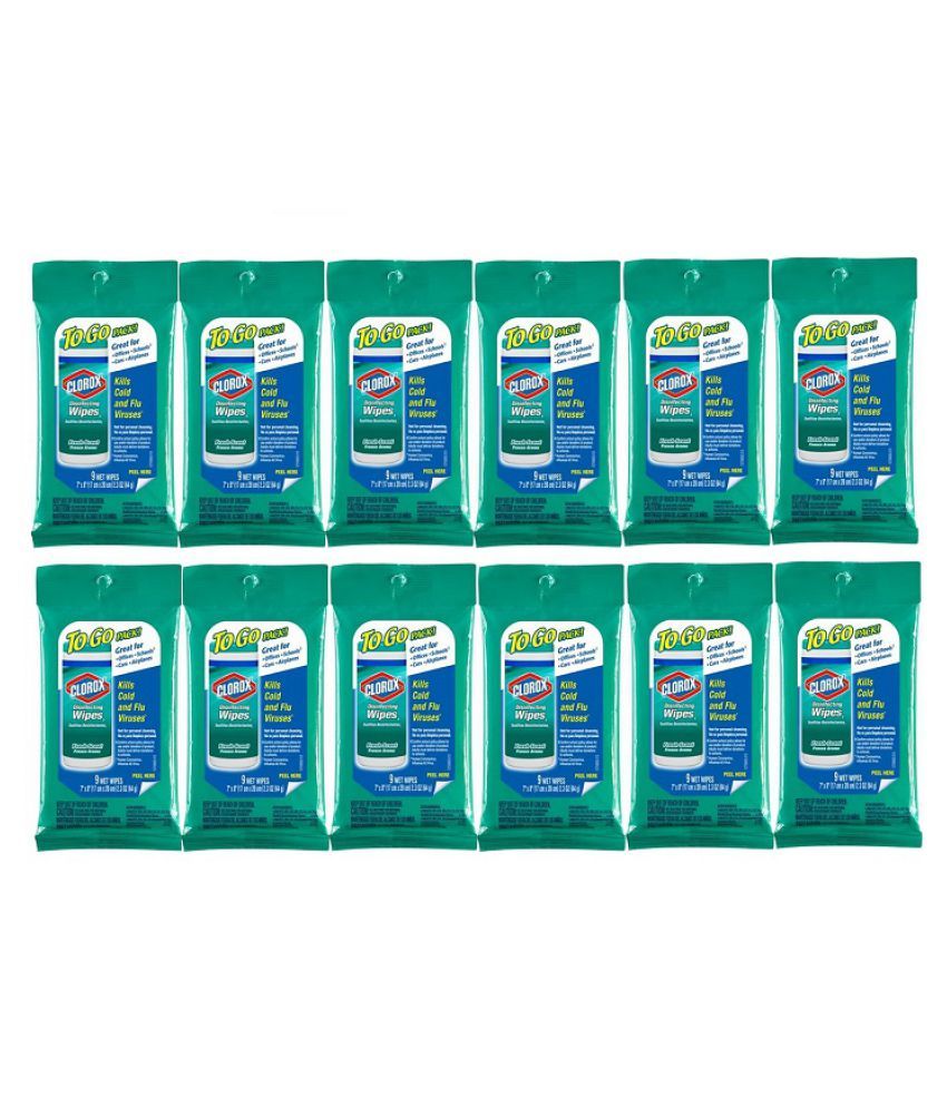 Clorox Disinfecting Wipes, Cleaning Wipe Wet Wipes ( 9 Pcs ) Pack of 10