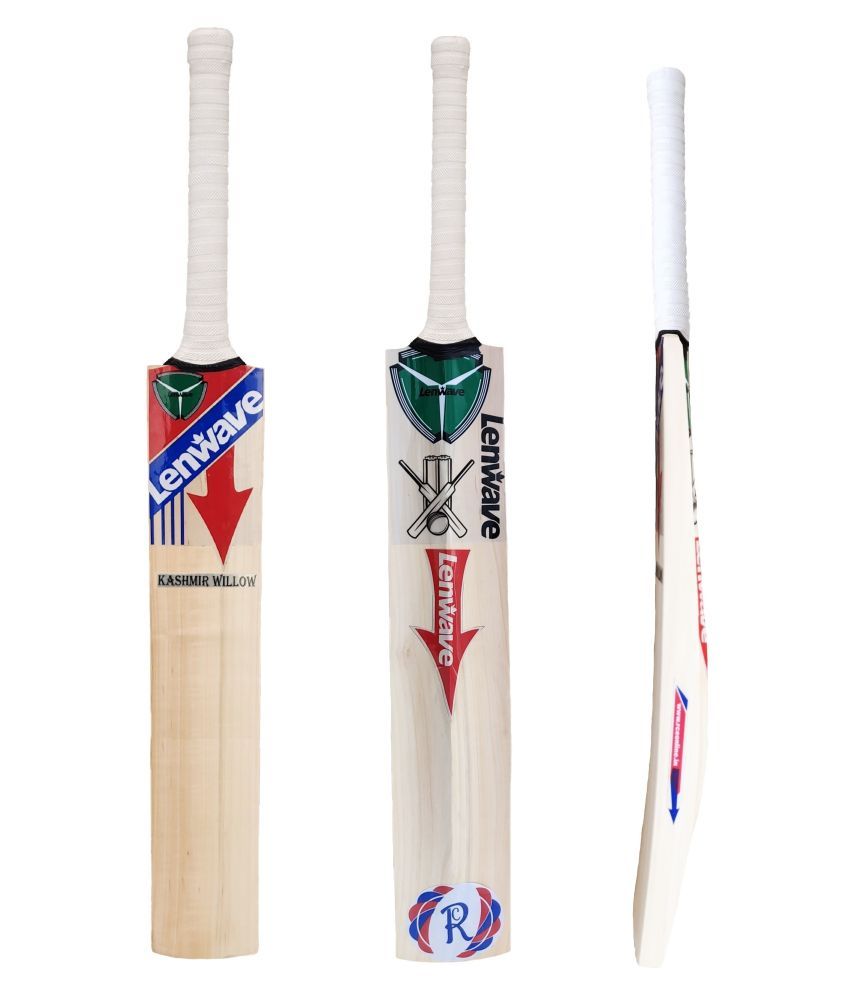 LenWave Kashmir Willow Cricket Bat Long Handle Kashmir Willow Cricket