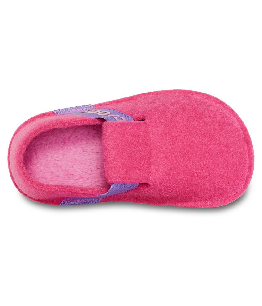 pink slipper crocs