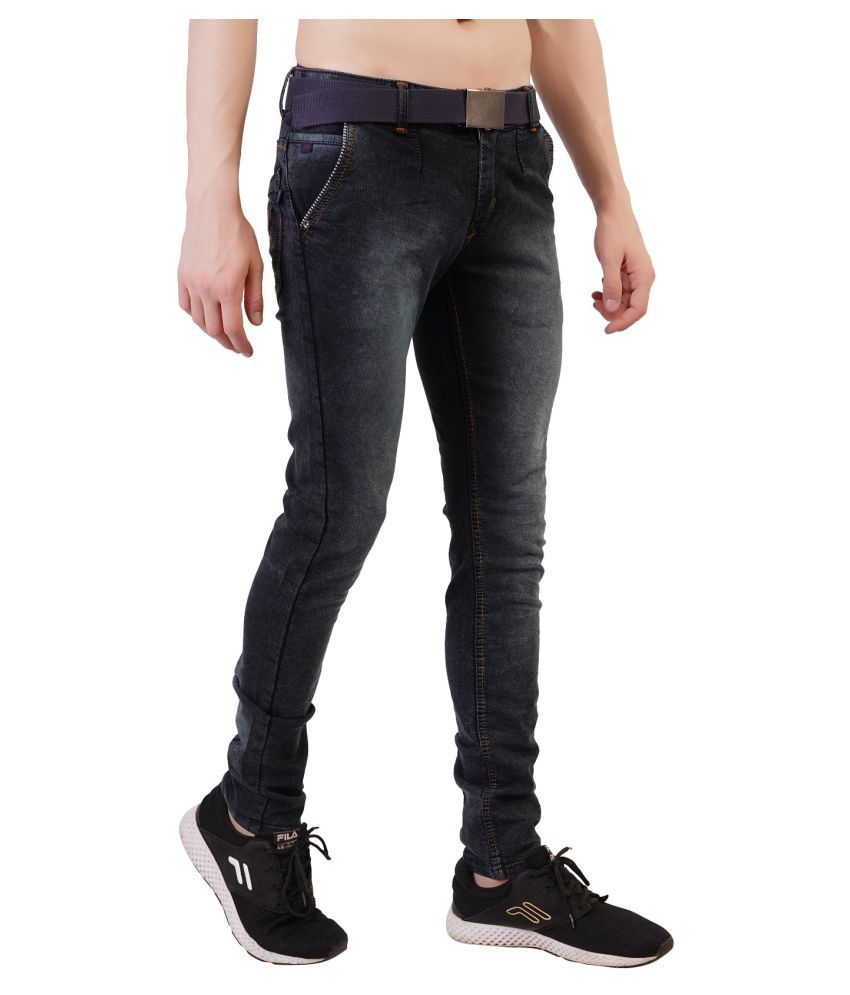 black regular fit jeans mens