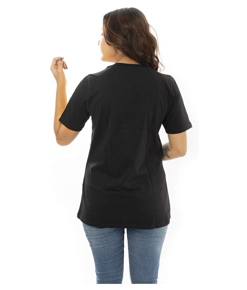 ladies black cotton t shirt