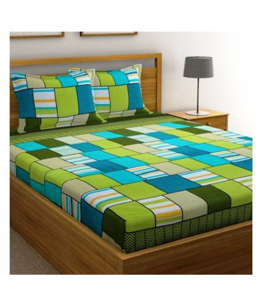     			MB Mr. Badoli Microfibre Double Bedsheet with 2 Pillow Covers