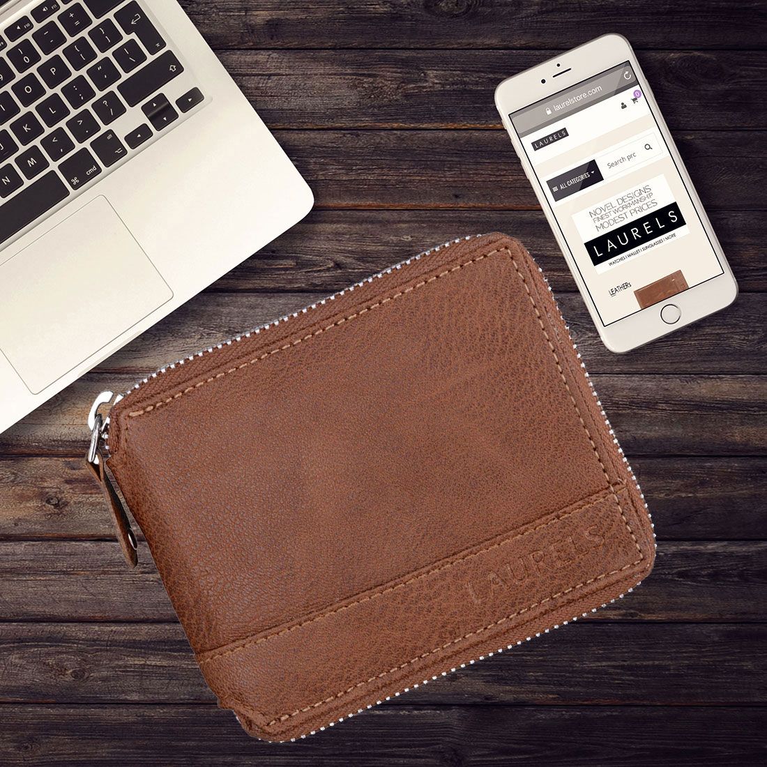     			Laurels Leather Brown Casual Regular Wallet