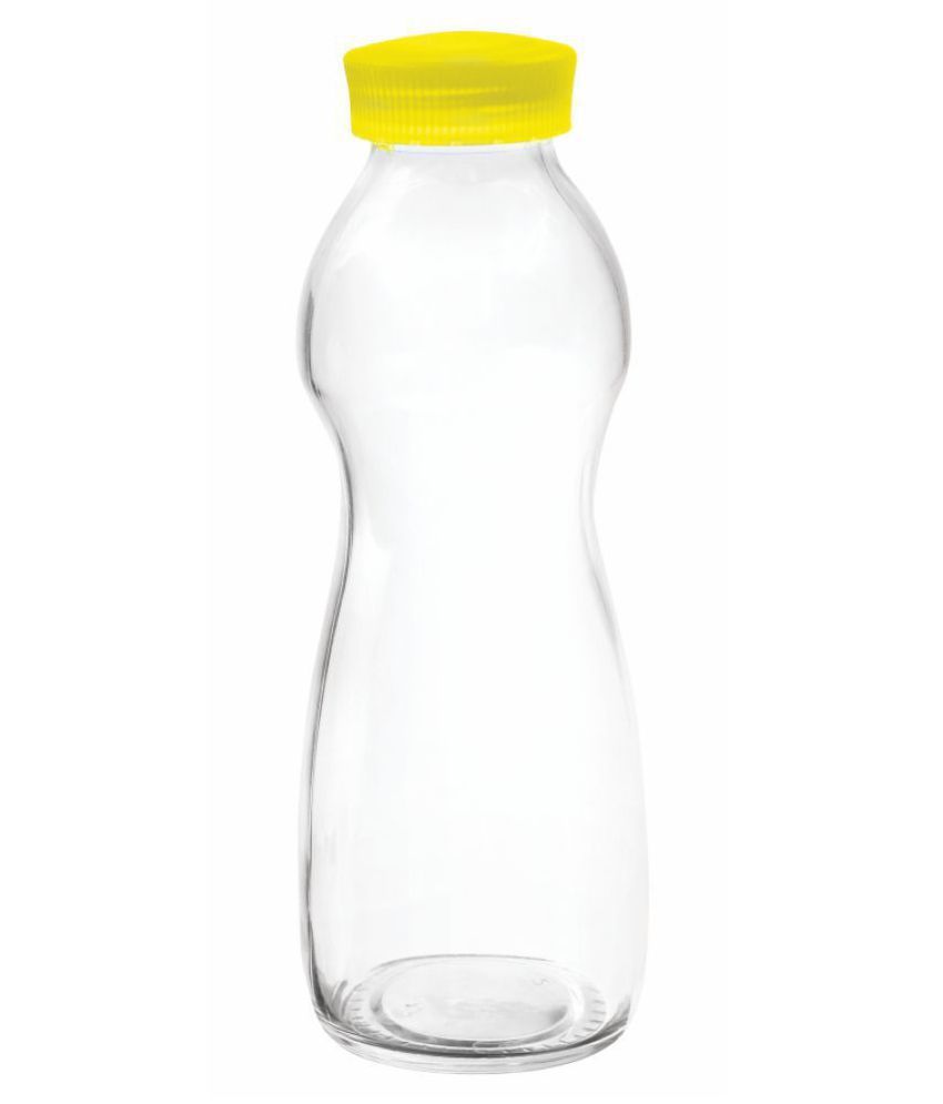     			Treo By Milton Borosilicate Eazy Grip Yellow 550 mL Glass Water Bottle set of 1