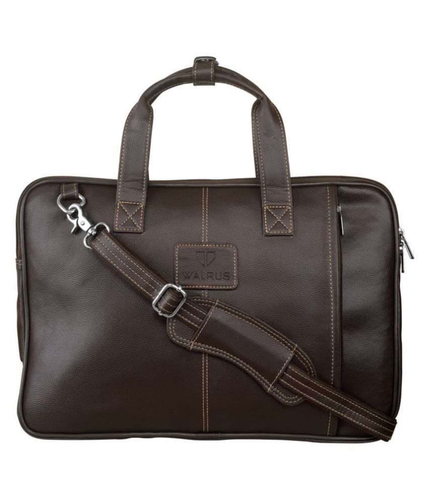     			Walrus Black P.U. Office Bag