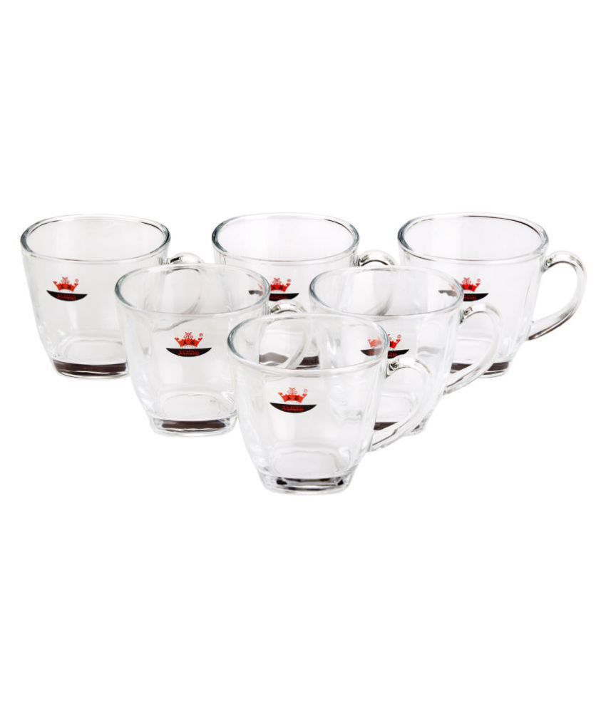     			Somil Glass Tea Cup, Transparent, Pack Of 6, 180 ml