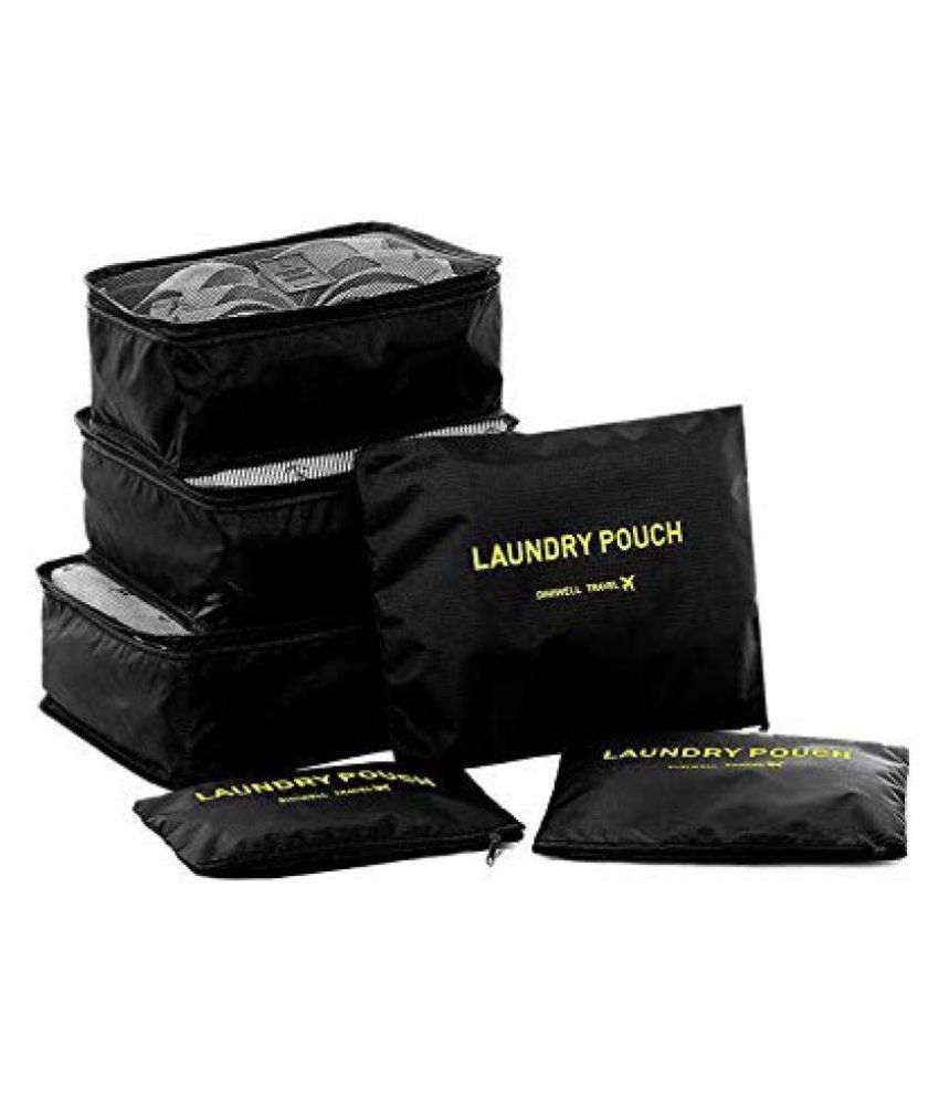 Everbuy Black 6 in 1 Waterproof Travel Laundry Pouch