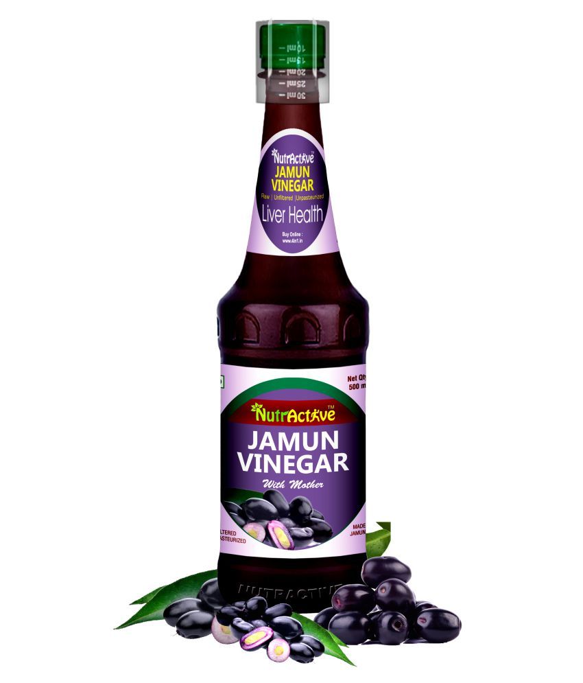 NutrActive Jamun Cider Vinegar with Mother 500 ml Natural Single Pack