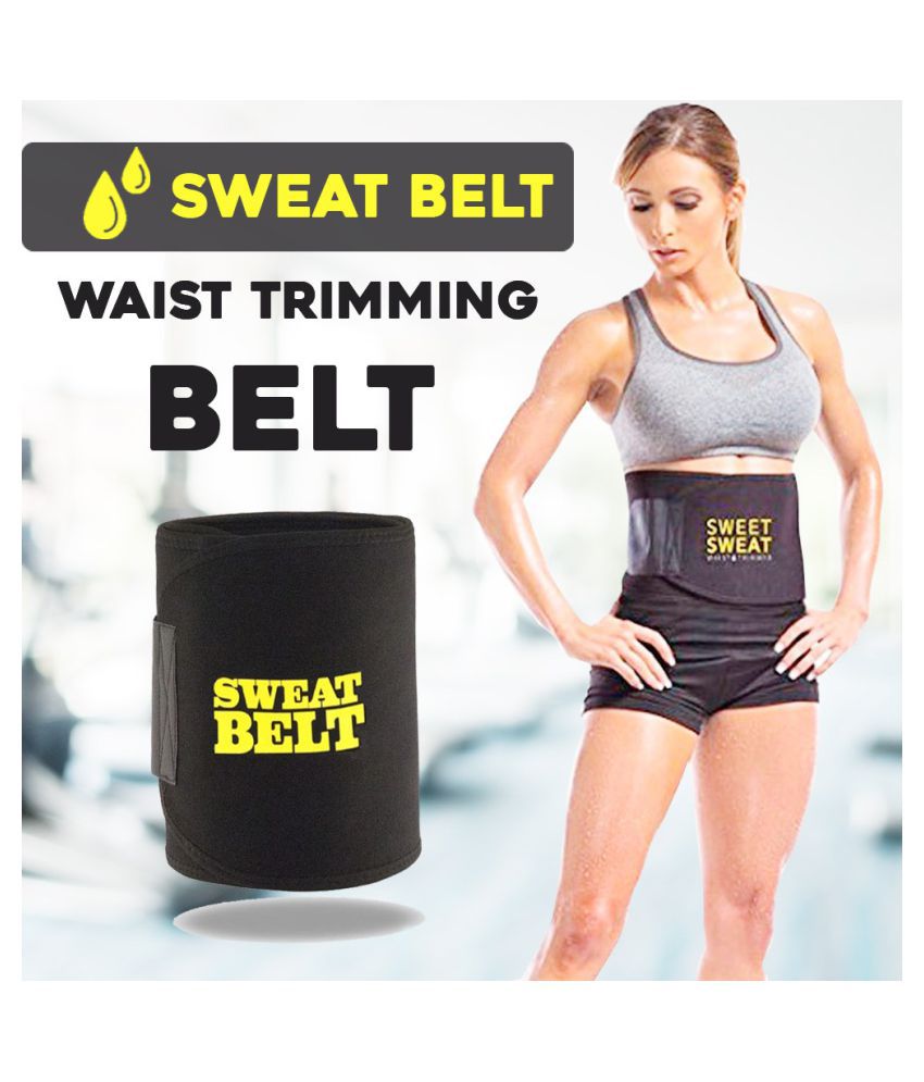     			Slim & Sweat Belt for Men and Women |Body Shaper - Free Size (Black Color) 1 Pcs