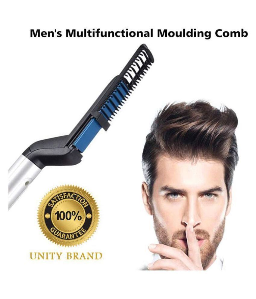 Nilkanth Enterprise Modelling Comb Mens Hair Straightener Black