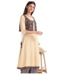 Anahi - Beige Rayon Women's Jacket Style Kurti