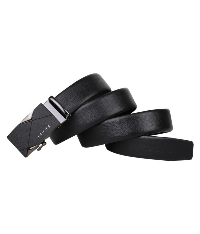    			Edifier - Black Leather Men's Casual Belt ( Pack of 1 )
