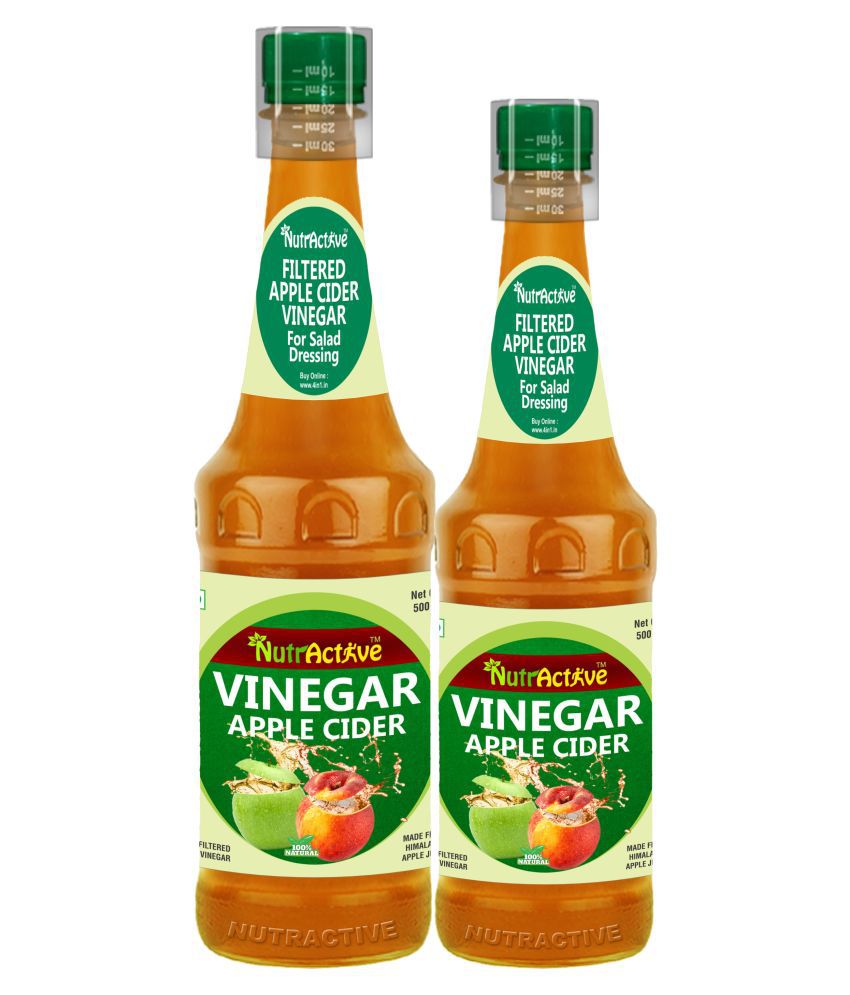 NutrActive Filtered Apple Cider Vinegar 1000 ml Natural Pack of 2