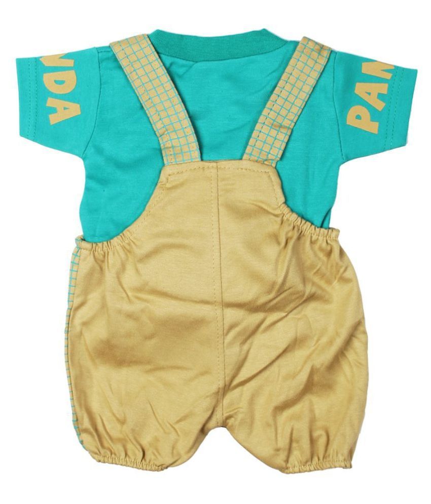 Unisex Baby Boy Girl Dungaree Set with T Shirt (ChecksPanda) Buy