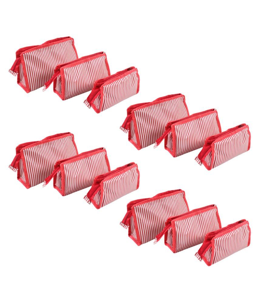     			PrettyKrafts Red Vanity Kit and pouches - 12 Pcs