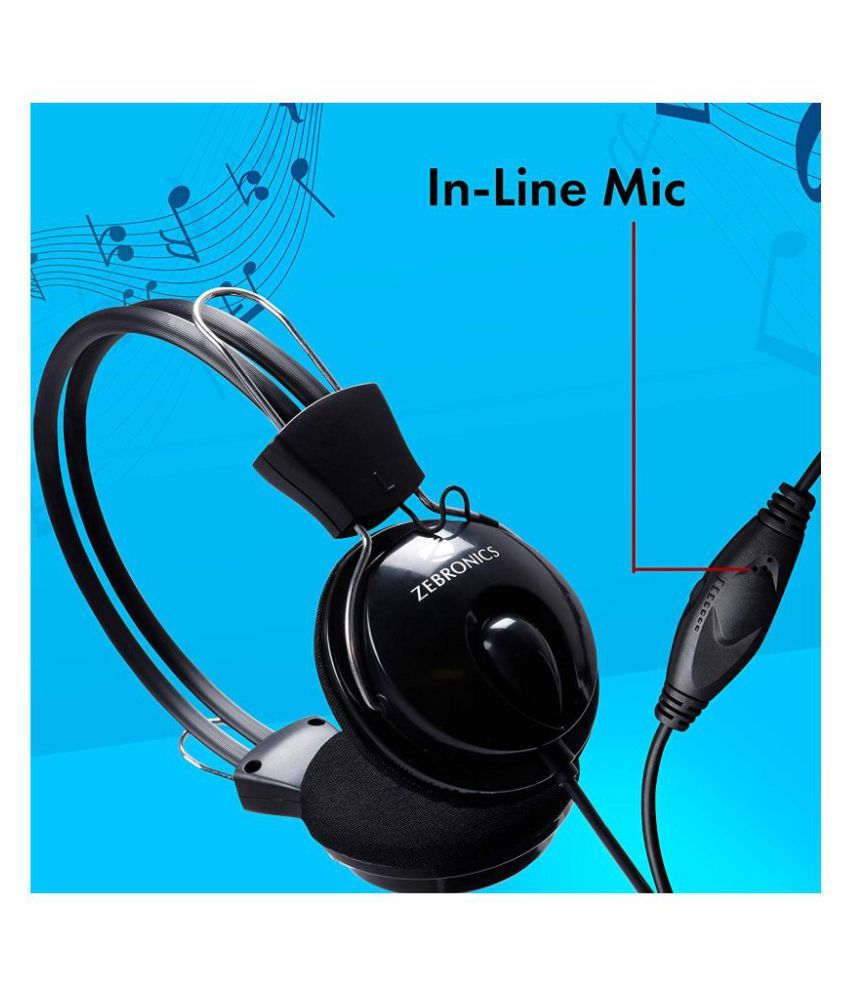 zebronics pleasant wired headset with mic