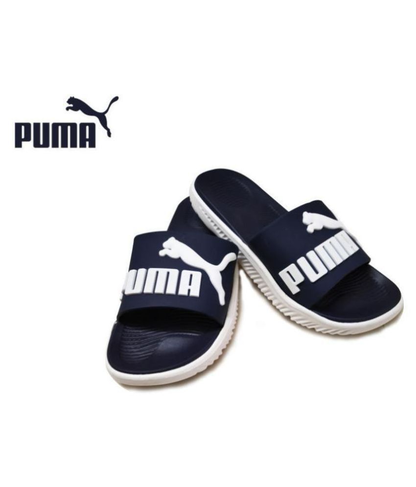 Puma Blue Slide Flip flop Price in India- Buy Puma Blue Slide Flip flop ...