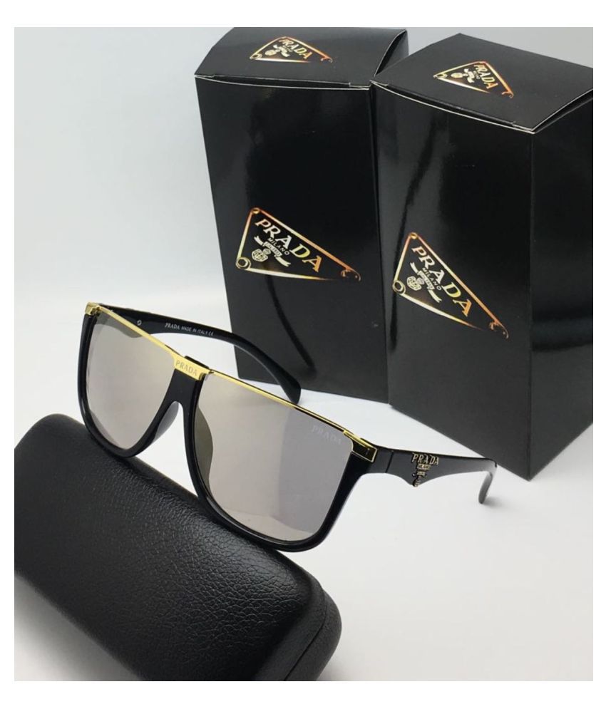 BAJERO - Silver Square Sunglasses ( PRADA-SPS67N ) - Buy BAJERO - Silver Square  Sunglasses ( PRADA-SPS67N ) Online at Low Price - Snapdeal