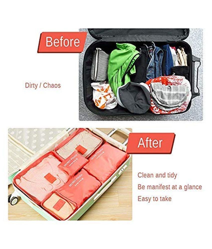 Everbuy 6 Set Travel Packing Pouches, Luggage Compression Pouches