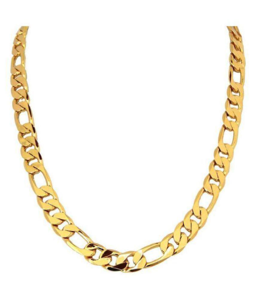     			Jewar Manid Chain Link Gold Plated Brass & Copper Sachin Chain Daily Use Jewelry For Men & Boys 8234