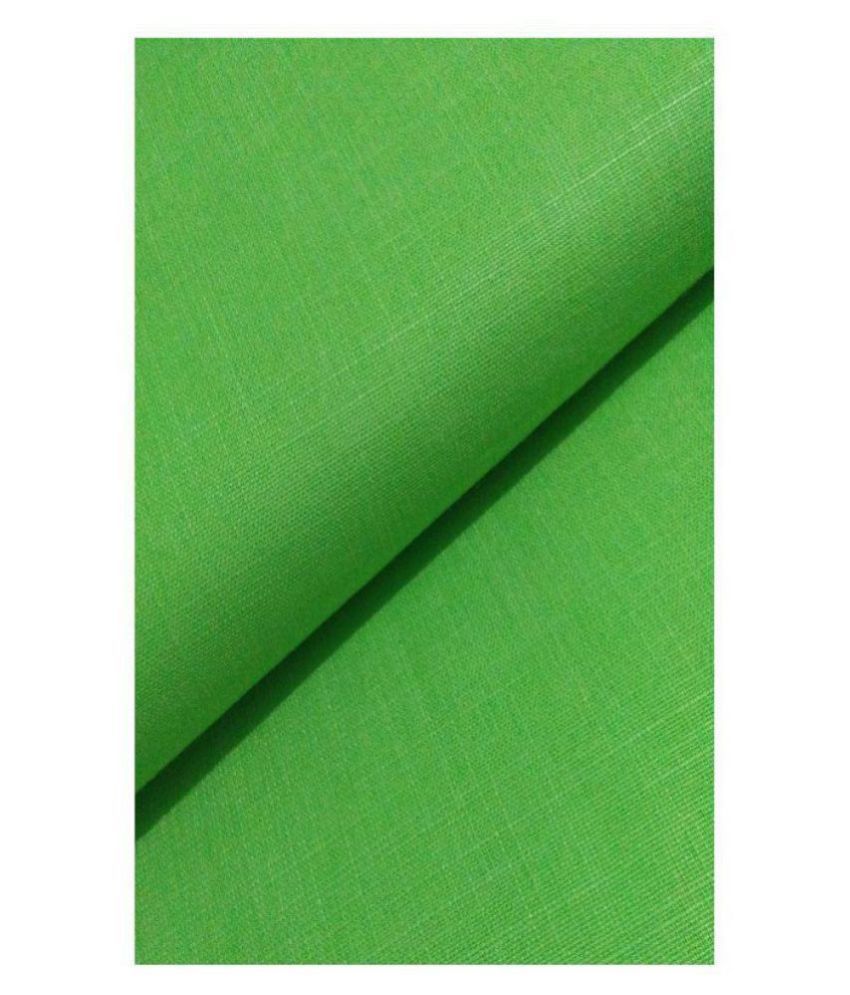 NS Fabric Green Cotton Blend Unstitched Shirt pc