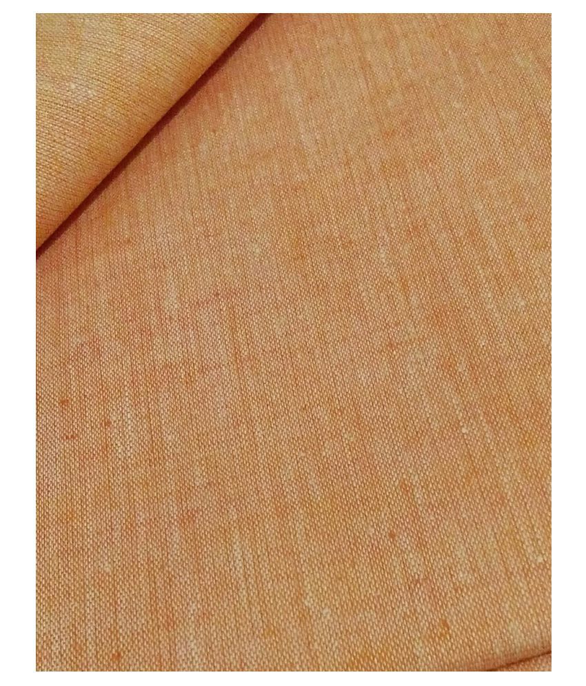 NS Fabric Peach 100 Percent Cotton Unstitched Shirt pc
