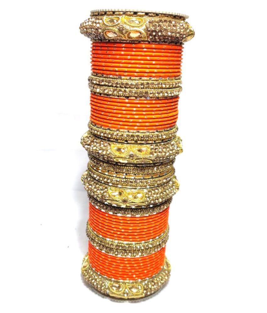 orange metal bangles