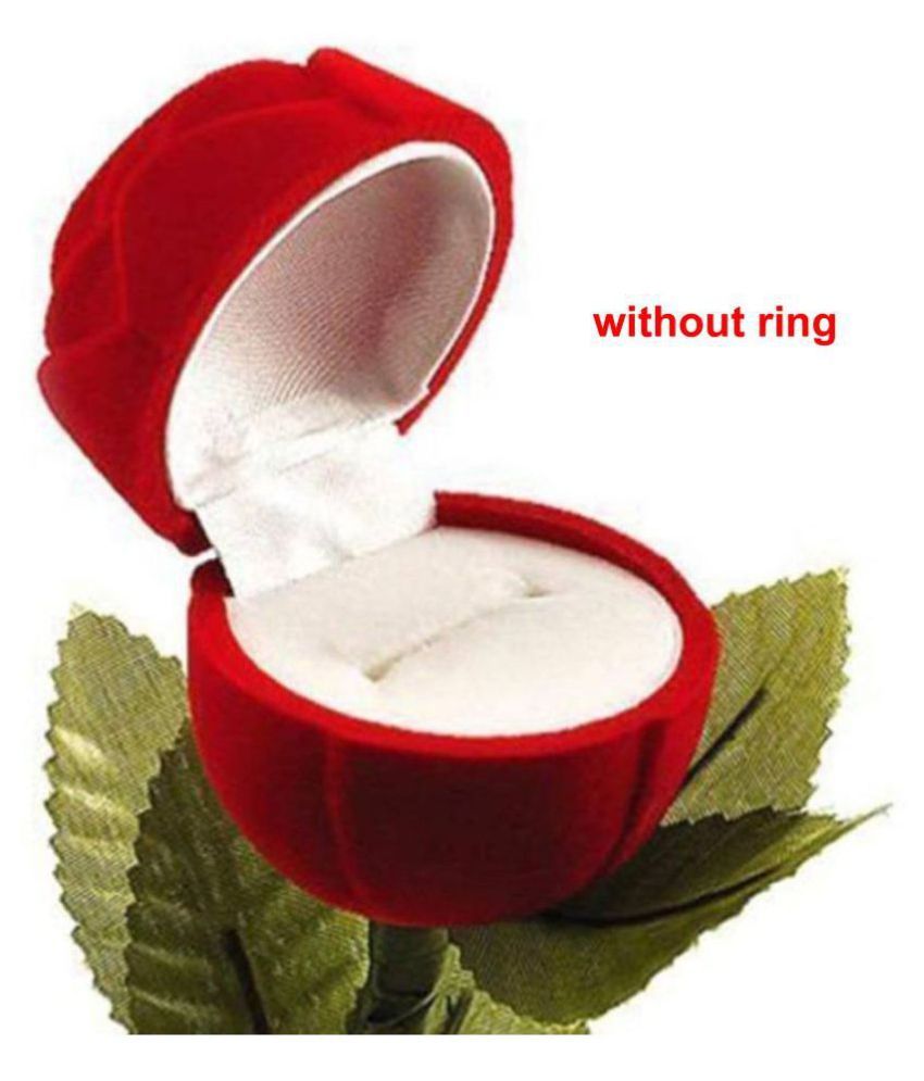 Velvet Red Rose Jewellery Ring Box(Birthday,Engagement)2box,Red Rose