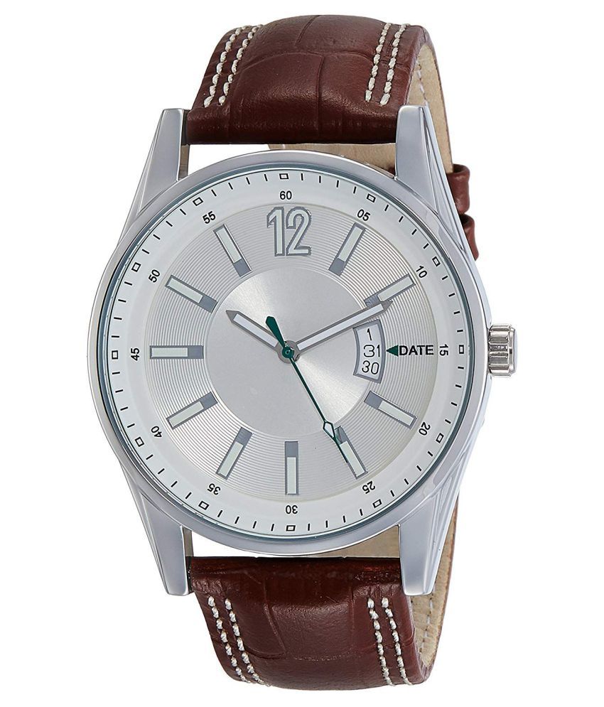men fashion ex306 blue leather analog men's watch
