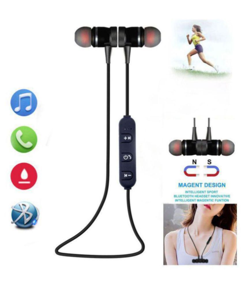 UnV Magnet Neckband Neckband Wireless With Mic Headphones/Earphones ...