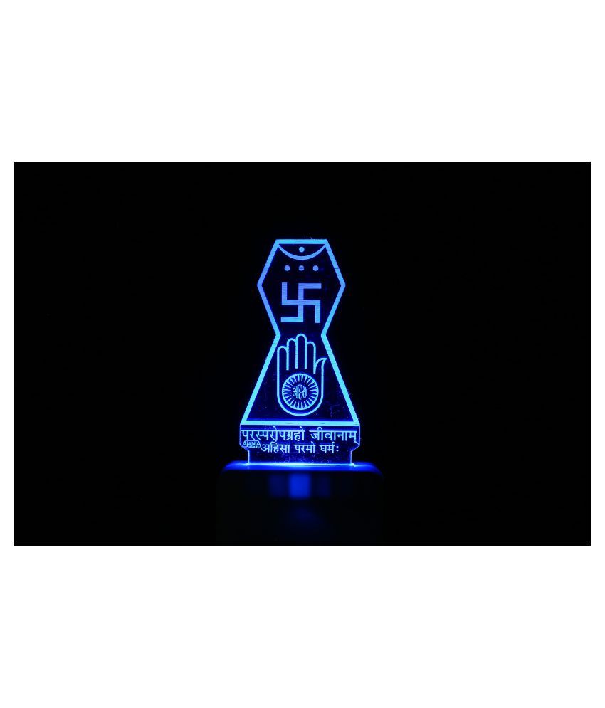     			SUPER AJANTA Jain Logo 2038 3D Night Lamp Multi - Pack of 1