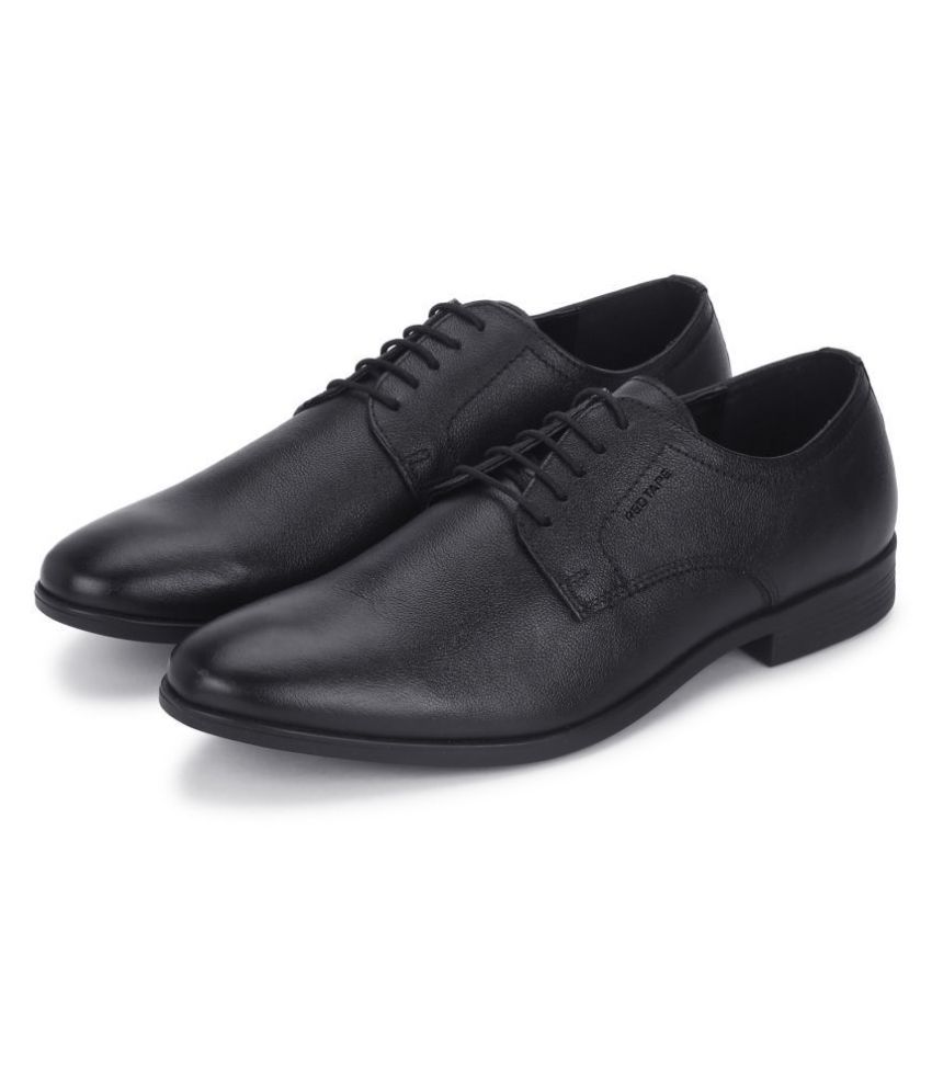 red tape black derby formal shoes