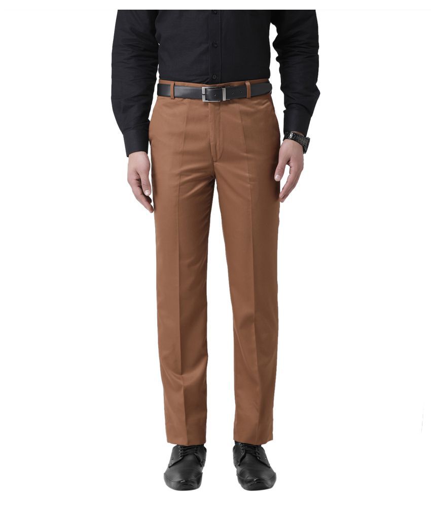     			Hangup Brown Regular -Fit Trousers
