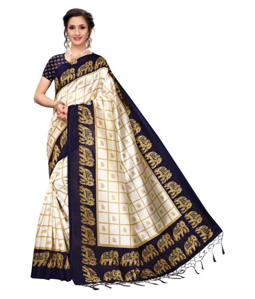 Pagazo Black,White Mysore Silk Saree Buy Pagazo Black,White Mysore