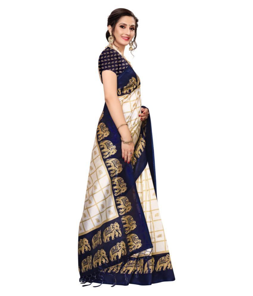 Pagazo Black,White Mysore Silk Saree Buy Pagazo Black,White Mysore