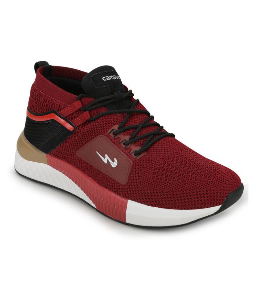 campus red colour shoes