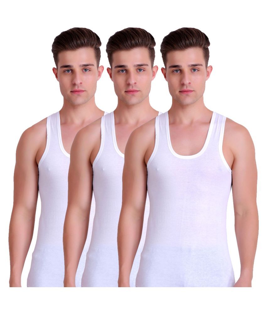     			TT Pack of 3 Cotton Men's Vest ( White )