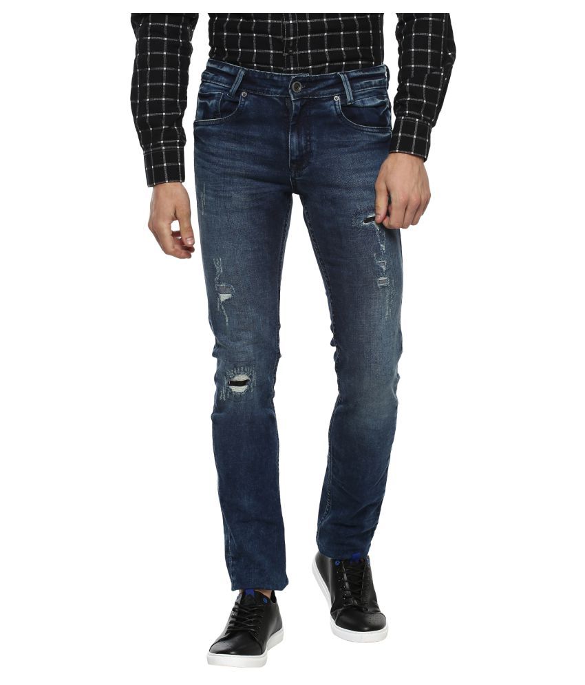 mufti slim men blue jeans