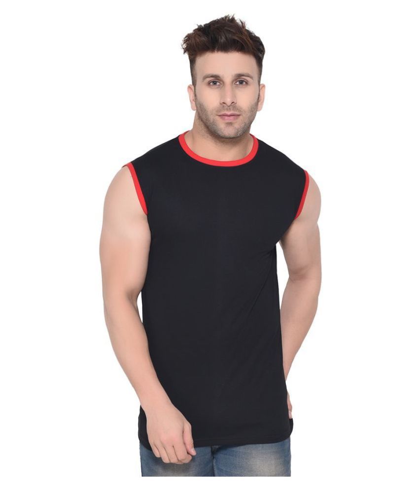     			Tfurnish Cotton Blend Red Solids T-Shirt