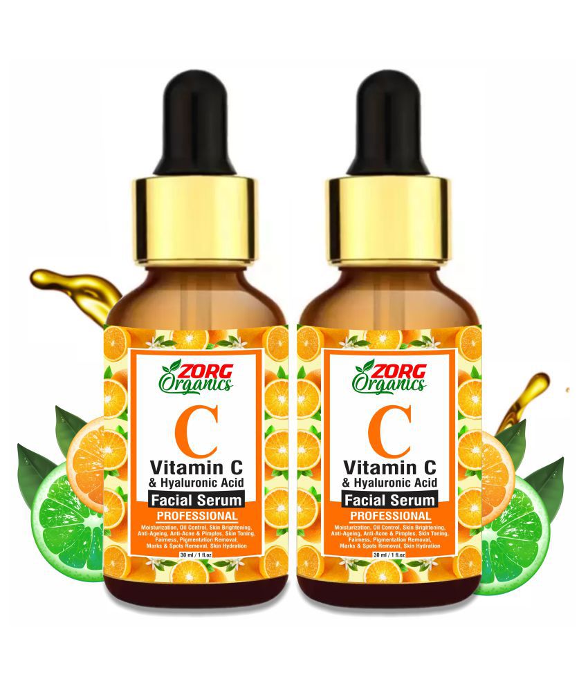    			Zorg Organics Vitamin C Serum For Face Pigmentation And Oily Skin Face Serum 60 mL Pack of 2