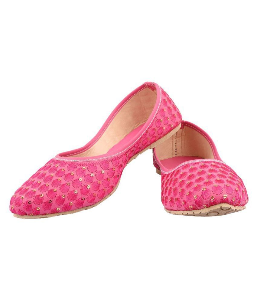 rajeraj Pink Ethnic Footwear