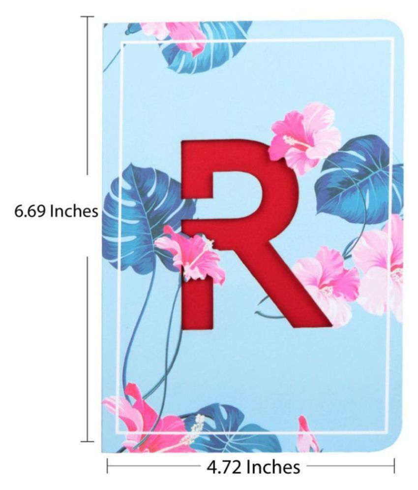 Doodle Initial R Lasercut Diary Notebook, B6 (6.69 X 4.72