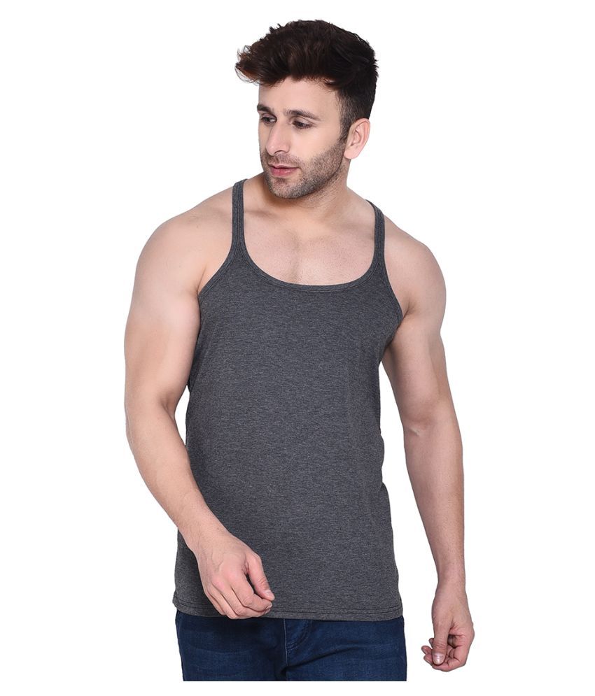     			Tfurnish Grey Sleeveless Vests Single