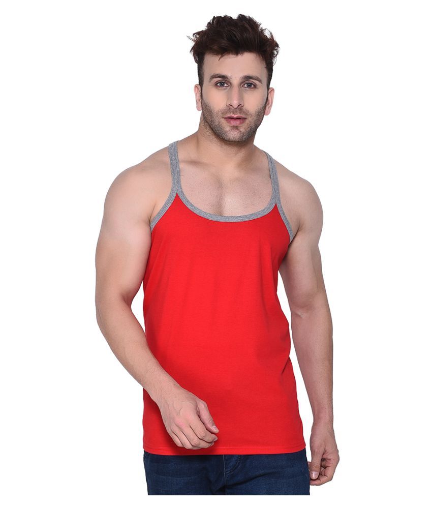     			Tfurnish Rough Red Sleeveless Vests Single