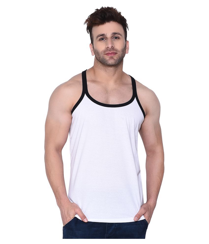     			Tfurnish White Sleeveless Vests Single