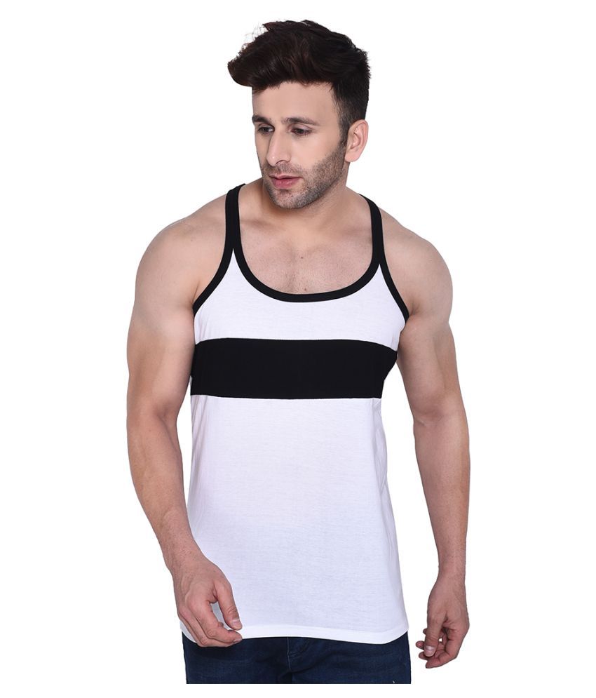     			Tfurnish White Sleeveless Vests Single