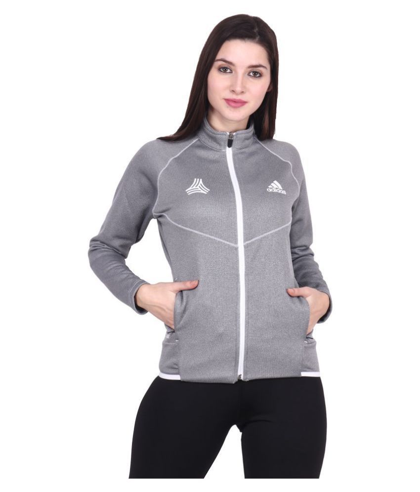 Buy Adidas 2019 Gray Fleece Sports Jacket Online At Best Prices In