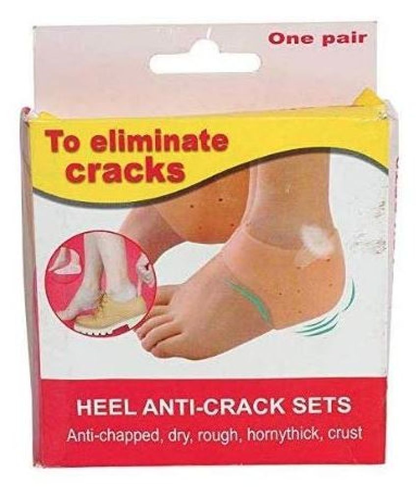    			Heel Anti Crack Silicon Foot Free Size Silicone Heel Protector Anti-crack Pad Socks